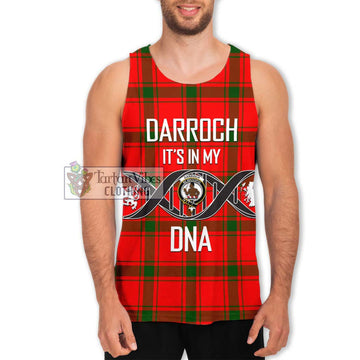 Darroch Tartan Men's Tank Top with Family Crest DNA In Me Style Men - Tartan Vibes Clothing