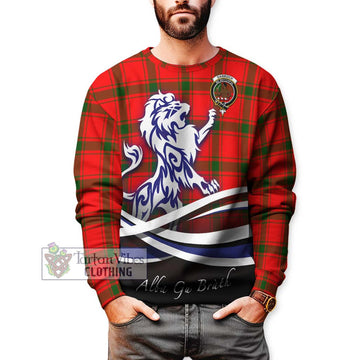 Darroch Tartan Sweatshirt with Alba Gu Brath Regal Lion Emblem Unisex - Tartan Vibes Clothing