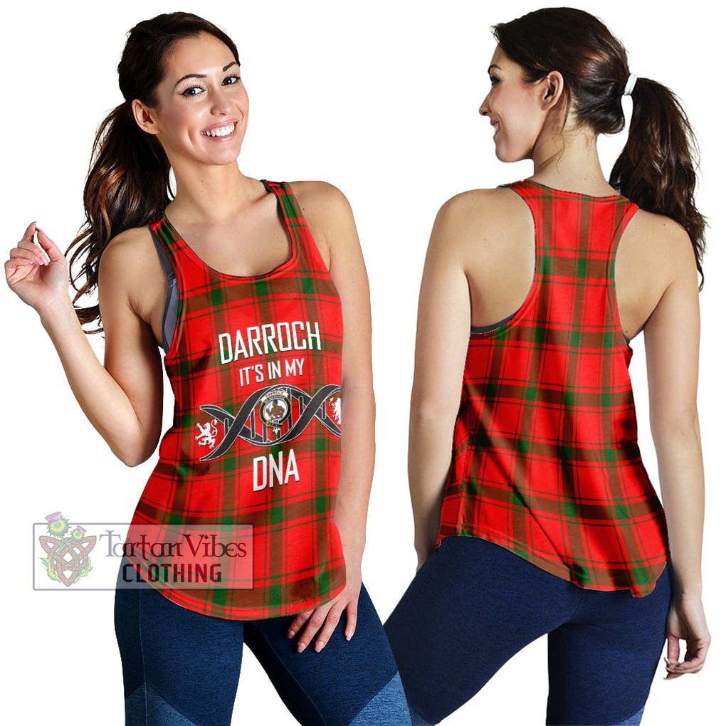 Darroch Tartan Women's Racerback Tanks with Family Crest DNA In Me Style 4XL - Tartanvibesclothing Shop