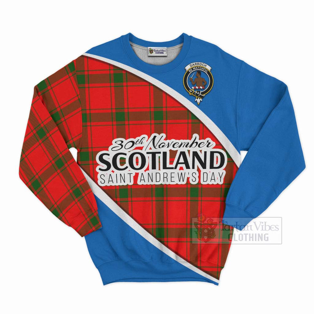 Darroch Family Crest Tartan Sweatshirt Celebrate Saint Andrew's Day in Style Unisex - Tartan Vibes Clothing