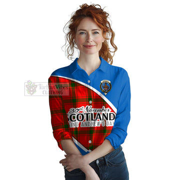 Darroch Family Crest Tartan Women's Casual Shirt Celebrate Saint Andrew's Day in Style Female - Tartan Vibes Clothing