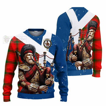 Darroch Tartan Knitted Sweater with Family Crest Scottish Bagpiper Vibes Unisex - Tartan Vibes Clothing