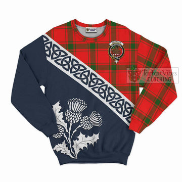 Darroch Tartan Sweatshirt Featuring Thistle and Scotland Map Unisex - Tartan Vibes Clothing