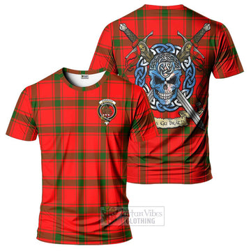 Darroch Tartan T-Shirt with Family Crest Celtic Skull Style Kid's Shirt - Tartan Vibes Clothing