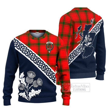 Darroch Tartan Ugly Sweater Featuring Thistle and Scotland Map Unisex - Tartan Vibes Clothing