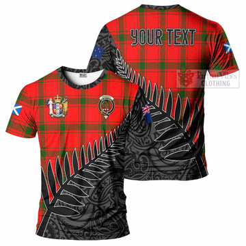 Darroch Crest Tartan T-Shirt with New Zealand Silver Fern Half Style Kid's Shirt - Tartan Vibes Clothing