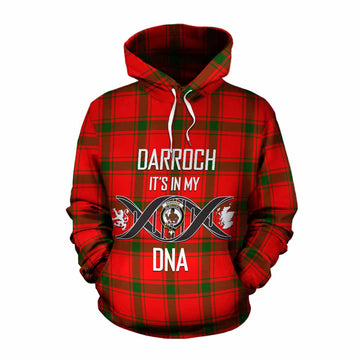 Darroch Tartan Cotton Hoodie with Family Crest DNA In Me Style Pullover Hoodie XS - Tartan Vibes Clothing