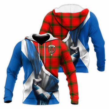 Darroch Tartan Knitted Hoodie with Family Crest Scotland Patriotic Style Unisex Knitted Pullover Hoodie - Tartan Vibes Clothing