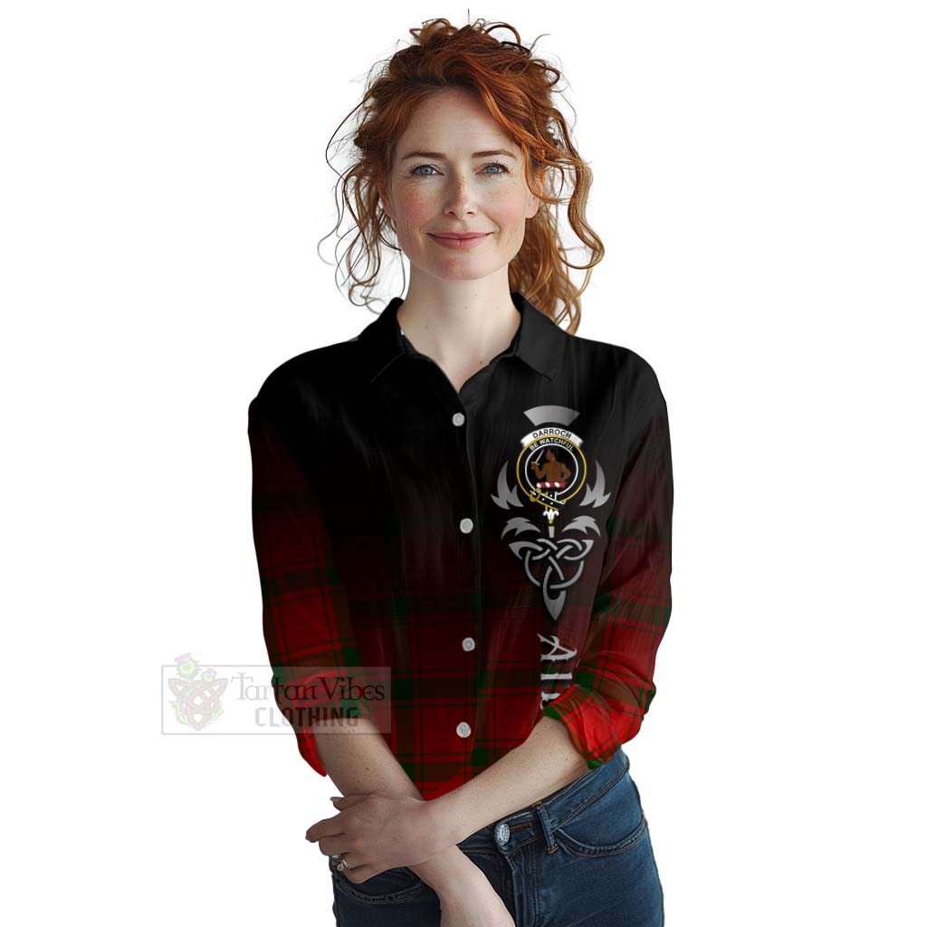 Darroch Tartan Women's Casual Shirt Featuring Alba Gu Brath Family Crest Celtic Inspired Female - Tartan Vibes Clothing