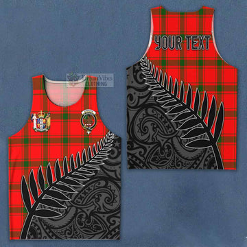 Darroch Crest Tartan Men's Tank Top with New Zealand Silver Fern Half Style Men - Tartan Vibes Clothing