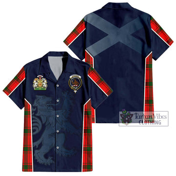 Darroch Tartan Hawaiian Shirt with Family Crest and Lion Rampant Vibes Sport Style Kid - Tartan Vibes Clothing