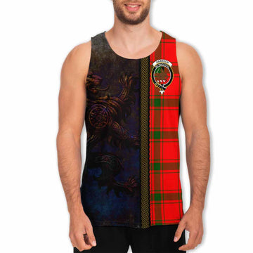 Darroch Tartan Family Crest Men's Tank Top Alba Gu Brath Be Brave Lion Ancient Style Men - Tartan Vibes Clothing