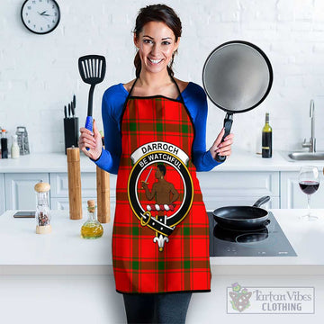 Darroch Tartan Apron with Family Crest Black S 38x47 cm - Tartan Vibes Clothing