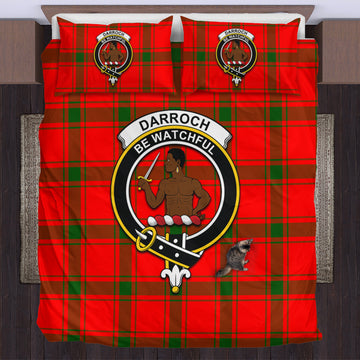 Darroch Tartan Bedding Set with Family Crest US Bedding Set - Tartan Vibes Clothing