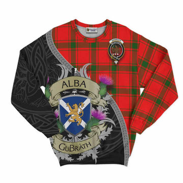 Darroch Tartan Family Crest Sweatshirt Lion Rampant Royal Thistle Shield Celtic Inspired Unisex - Tartan Vibes Clothing