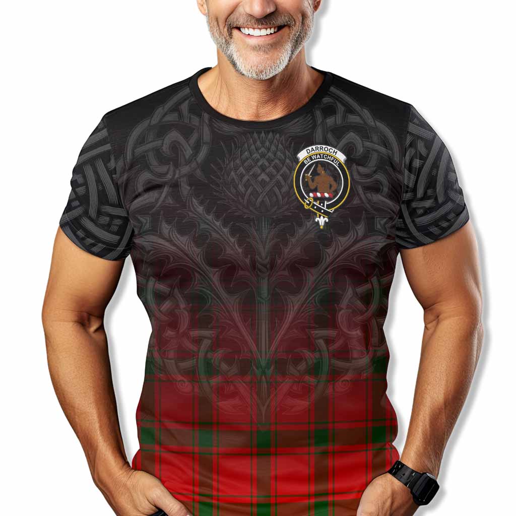Darroch Tartan T-Shirt with Family Crest Celtic Thistle Vibes Kid's Shirt - Tartan Vibes Clothing