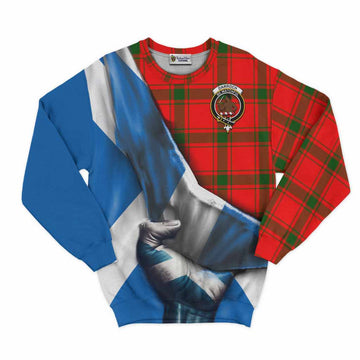 Darroch Tartan Sweatshirt with Family Crest Scotland Patriotic Style Unisex - Tartan Vibes Clothing
