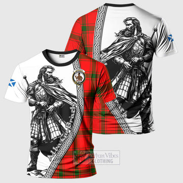 Darroch Tartan Clan Crest T-Shirt with Highlander Warrior Celtic Style Kid's Shirt - Tartan Vibes Clothing
