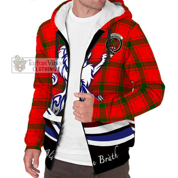 Darroch Tartan Sherpa Hoodie with Alba Gu Brath Regal Lion Emblem Unisex S - Tartan Vibes Clothing