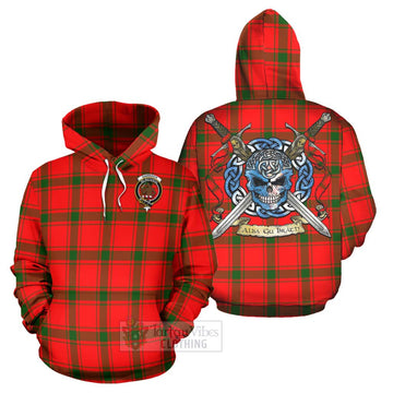 Darroch Tartan Hoodie with Family Crest Celtic Skull Style Zip Hoodie - Tartan Vibes Clothing