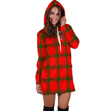 Darroch Tartan Hoodie Dress with Family Crest - Tartan Vibes Clothing