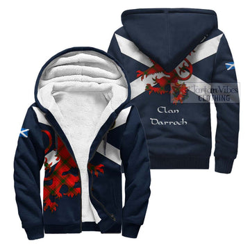 Darroch Tartan Lion Rampant Sherpa Hoodie Proudly Display Your Heritage with Alba Gu Brath and Clan Name Unisex S - Tartan Vibes Clothing