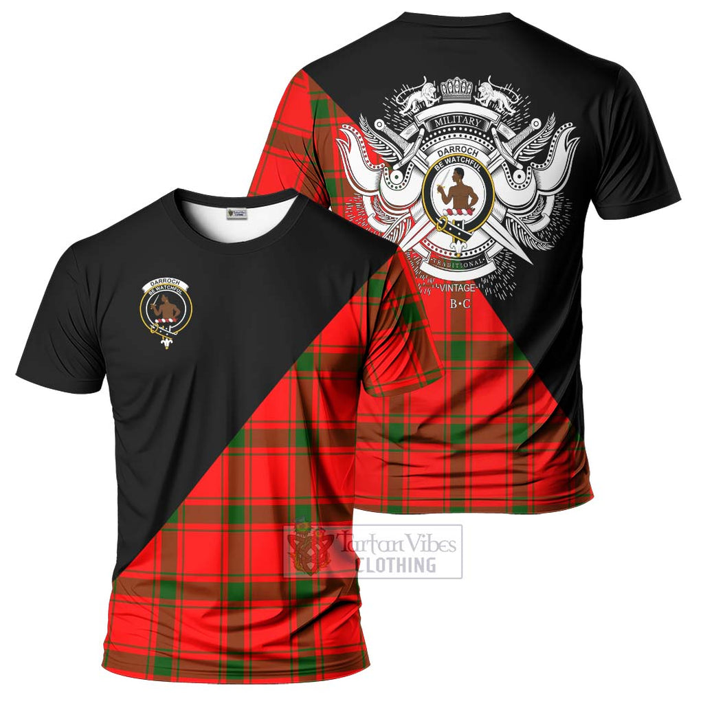 Darroch Tartan T-Shirt with Family Crest and Military Logo Style Kid's Shirt - Tartan Vibes Clothing