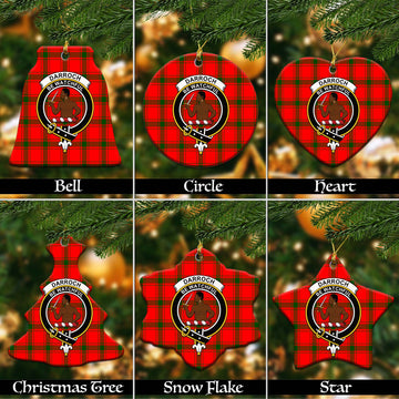 Darroch Tartan Christmas Ceramic Ornaments with Family Crest Ceramic - Tartan Vibes Clothing