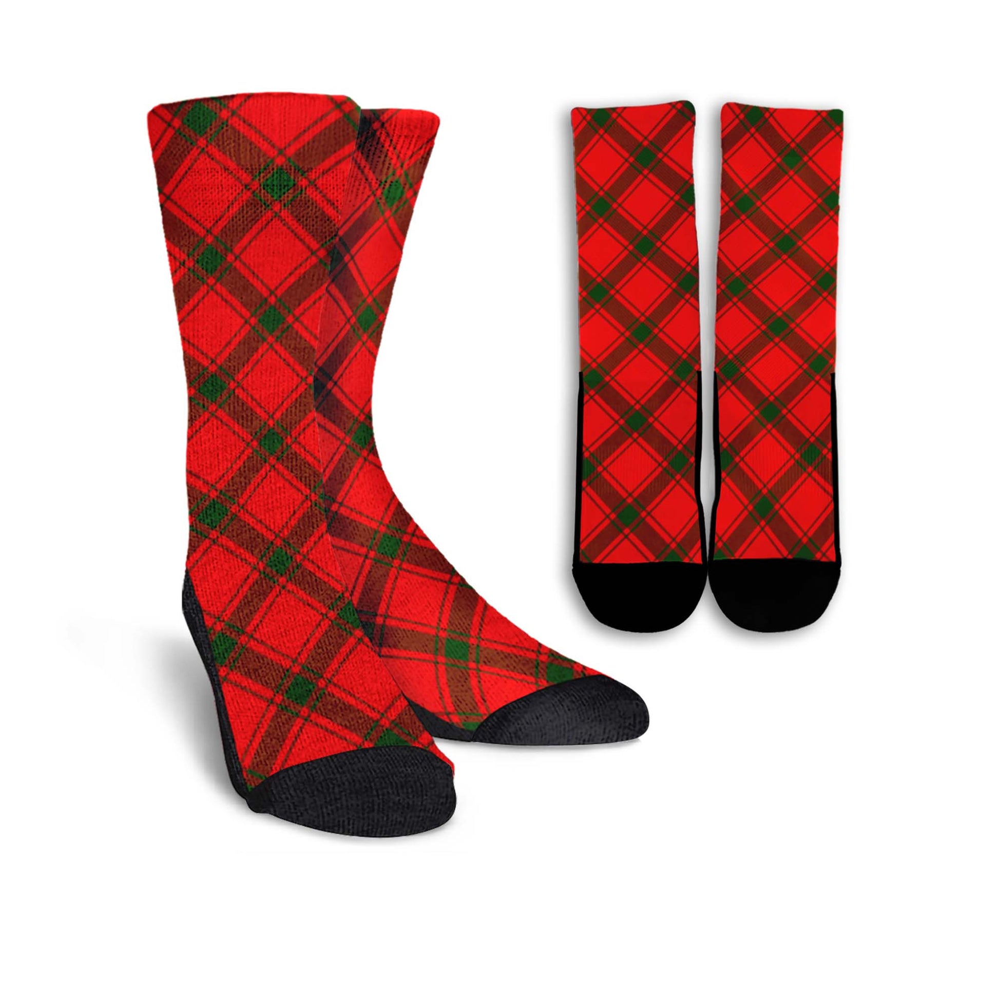 Darroch Tartan Crew Socks Cross Style Crew Socks - Tartan Vibes Clothing