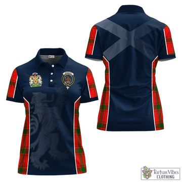 Darroch Tartan Women's Polo Shirt with Family Crest and Lion Rampant Vibes Sport Style
