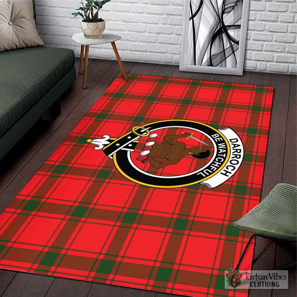 Darroch Tartan Area Rug with Family Crest L 59*86 inch (150x220 cm) - Tartan Vibes Clothing