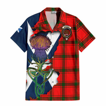 Darroch Tartan Family Crest Hawaiian Shirt Scottish Thistle Celtic Inspired Kid - Tartan Vibes Clothing