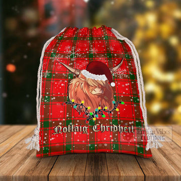Darroch Tartan Christmas Santa's Bag with Twinkle Highland Cattle - Tartan Vibes Clothing
