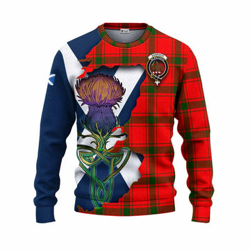 Darroch Tartan Family Crest Knitted Sweater Scottish Thistle Celtic Inspired Unisex - Tartan Vibes Clothing