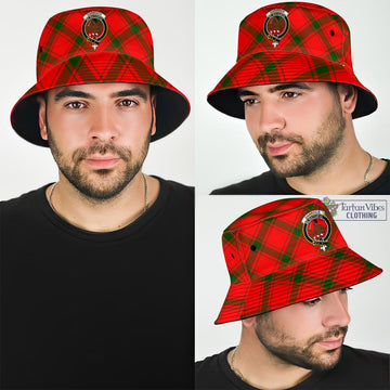 Darroch Tartan Bucket Hat with Family Crest Bucket Hat One Size - Tartan Vibes Clothing