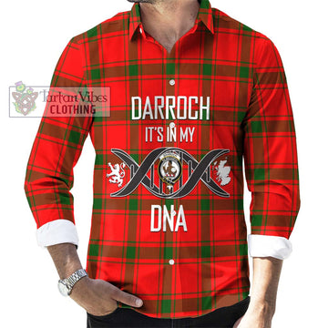 Darroch Tartan Long Sleeve Button Shirt with Family Crest DNA In Me Style Men's Shirt S - Tartanvibesclothing Shop