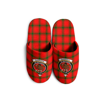 Darroch Tartan Home Slippers with Family Crest KIDS - Tartan Vibes Clothing