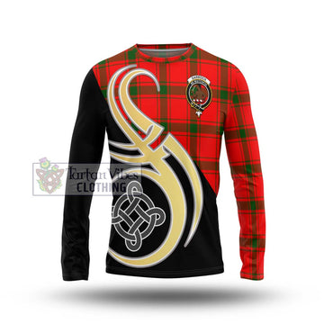 Darroch Tartan Long Sleeve T-Shirt with Family Crest and Celtic Symbol Style Unisex - Tartan Vibes Clothing