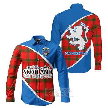 Darroch Family Crest Tartan Long Sleeve Button Shirt Celebrate Saint Andrew's Day in Style Men's Shirt S - Tartan Vibes Clothing