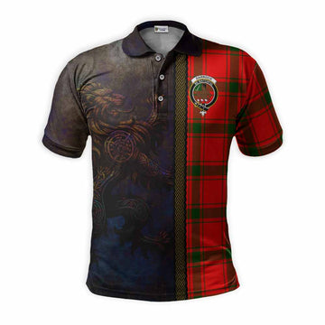 Darroch Tartan Family Crest Polo Shirt Alba Gu Brath Be Brave Lion Ancient Style Kid - Tartan Vibes Clothing