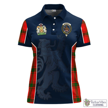 Darroch Tartan Women's Polo Shirt with Family Crest and Lion Rampant Vibes Sport Style