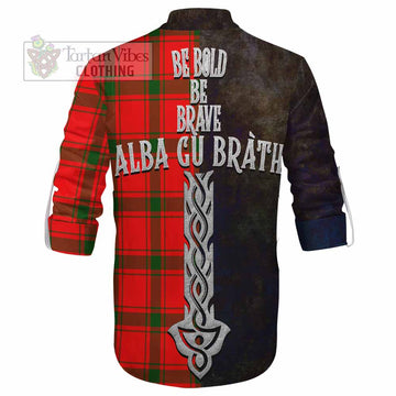 Darroch Tartan Family Crest Ghillie Kilt Shirt Alba Gu Brath Be Brave Lion Ancient Style - Tartan Vibes Clothing