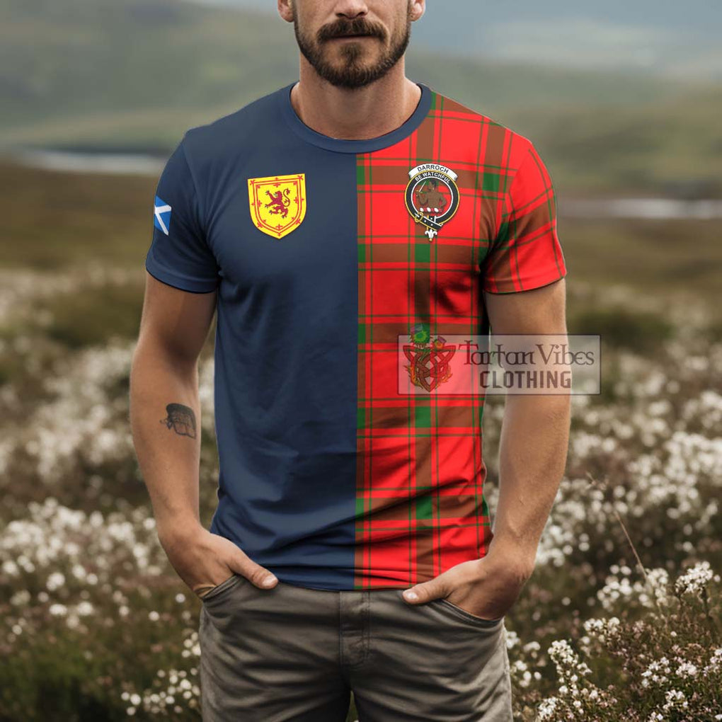 Darroch Tartan T-Shirt Alba with Scottish Lion Royal Arm Half Style - Tartan Vibes Clothing
