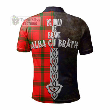 Darroch Tartan Family Crest Polo Shirt Alba Gu Brath Be Brave Lion Ancient Style - Tartan Vibes Clothing