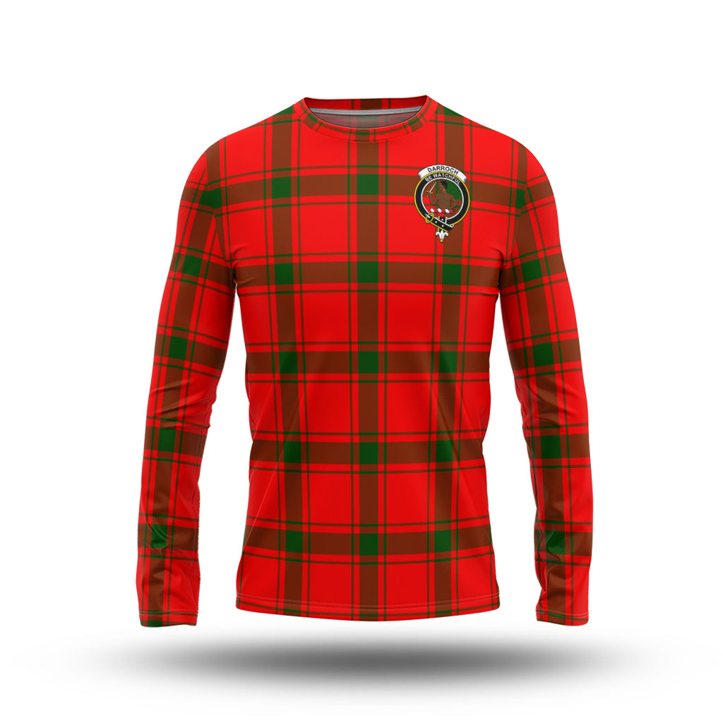 Darroch Tartan Long Sleeve T-Shirt with Family Crest - Tartan Vibes Clothing