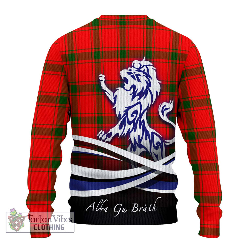 Darroch Tartan Ugly Sweater with Alba Gu Brath Regal Lion Emblem - Tartan Vibes Clothing
