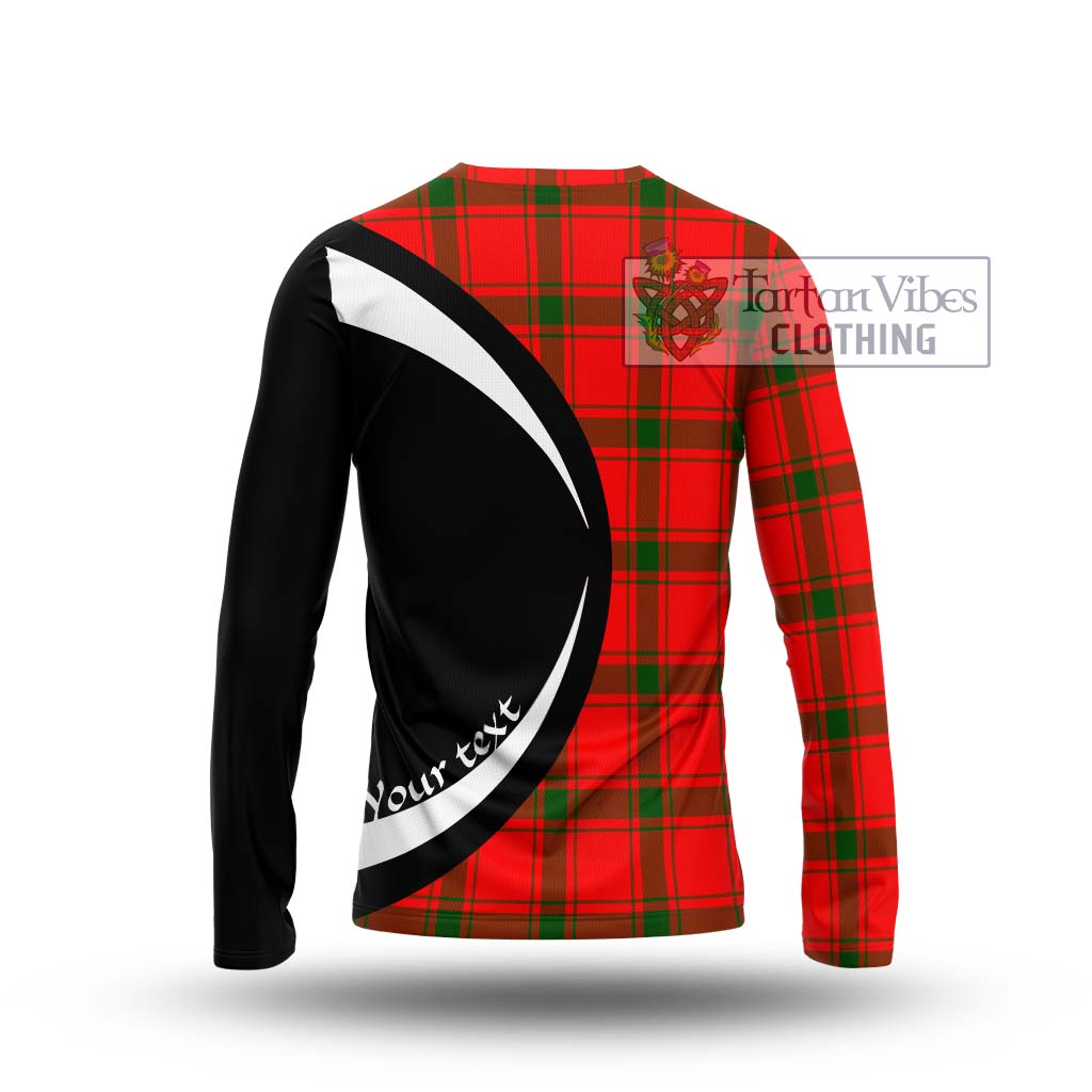 Darroch Tartan Long Sleeve T-Shirt with Family Crest Circle Style - Tartan Vibes Clothing