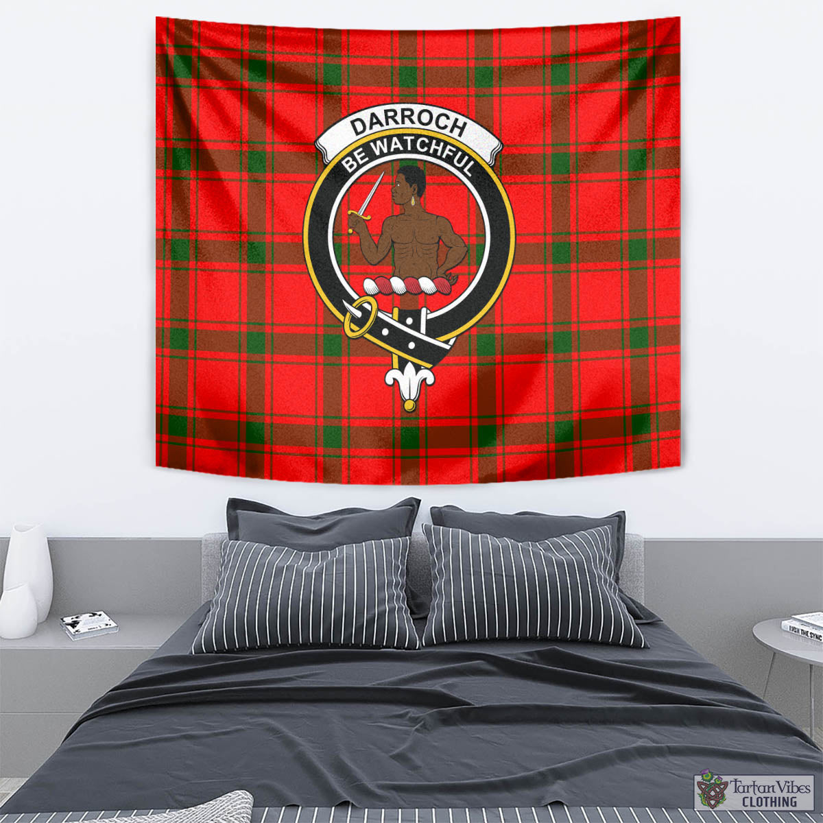 Darroch Tartan Tapestry Wall Hanging and Home Decor for Room with Family Crest - Tartan Vibes Clothing