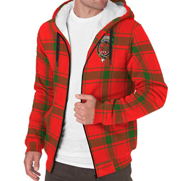 Darroch Tartan Sherpa Hoodie with Family Crest - Tartan Vibes Clothing