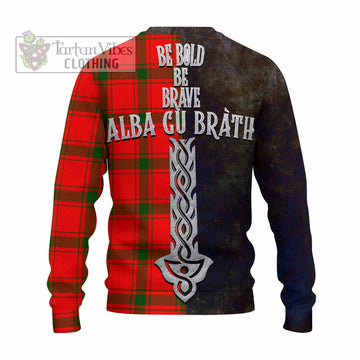 Darroch Tartan Family Crest Knitted Sweater Alba Gu Brath Be Brave Lion Ancient Style - Tartan Vibes Clothing